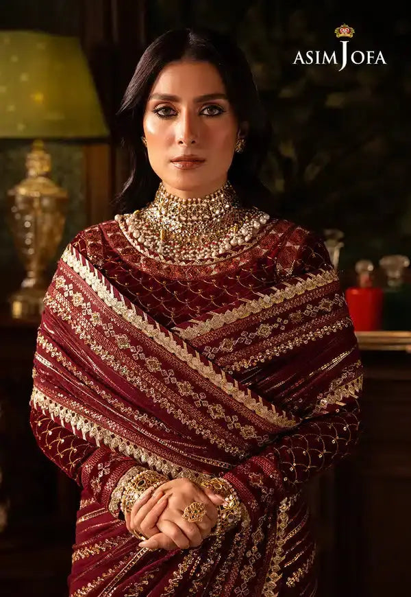 Asim Jofa | Makhmal Wedding Velvet 23 | AJMM-02 - Pakistani Designer Dress - by Asim Jofa | Type: Formal - 100% Original at Saira Sultan