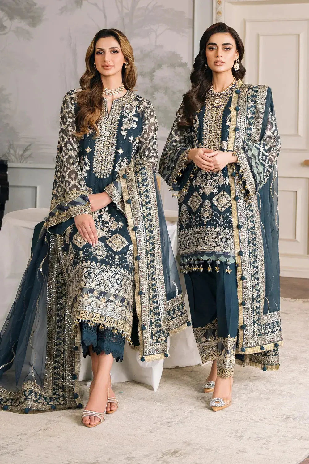 Baroque | Chantelle Embroidered Collection | CH12-01 - Pakistani Designer Dress - by Baroque | Type: Formal - 100% Original at Saira Sultan