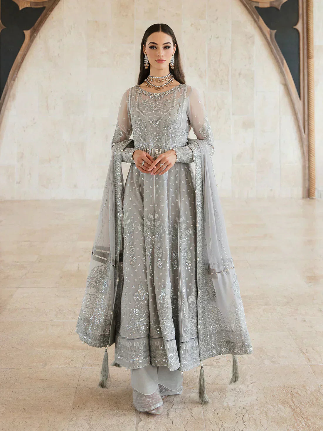 Gulaal | Embroidered Chiffon 23 | ARWA 06 - Pakistani Designer Dress - by Gulaal | Type: Bridal - 100% Original at Saira Sultan