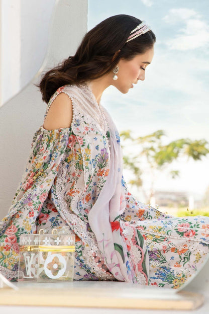 Maria B | M Prints 25 | MPT-2507-A L Off White Lawn