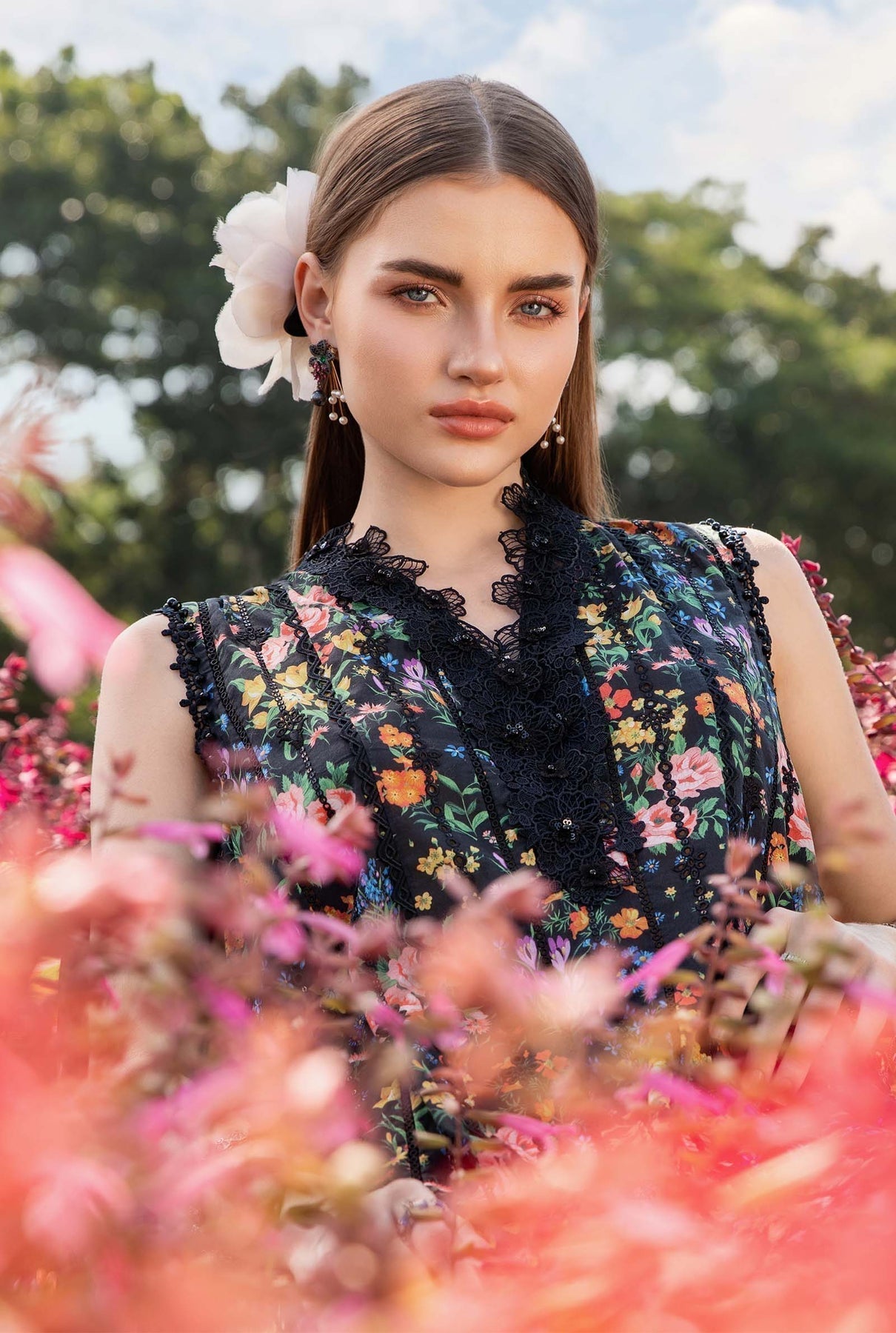 Maria B | M Prints 25 | MPT-2507-B M Black Lawn