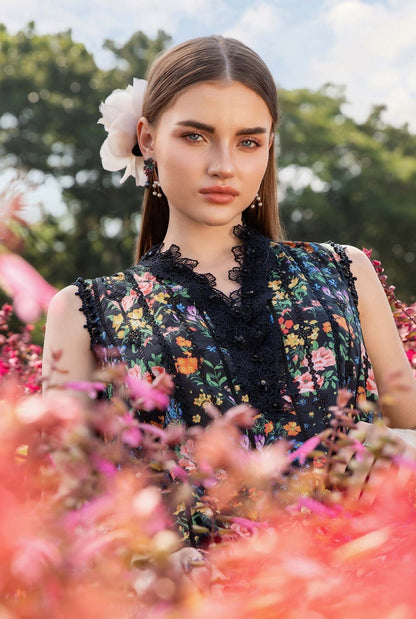 Maria B | M Prints 25 | MPT-2507-B M Black Lawn