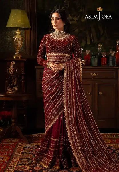 Asim Jofa | Makhmal Wedding Velvet 23 | AJMM-02 - Pakistani Designer Dress - by Asim Jofa | Type: Formal - 100% Original at Saira Sultan