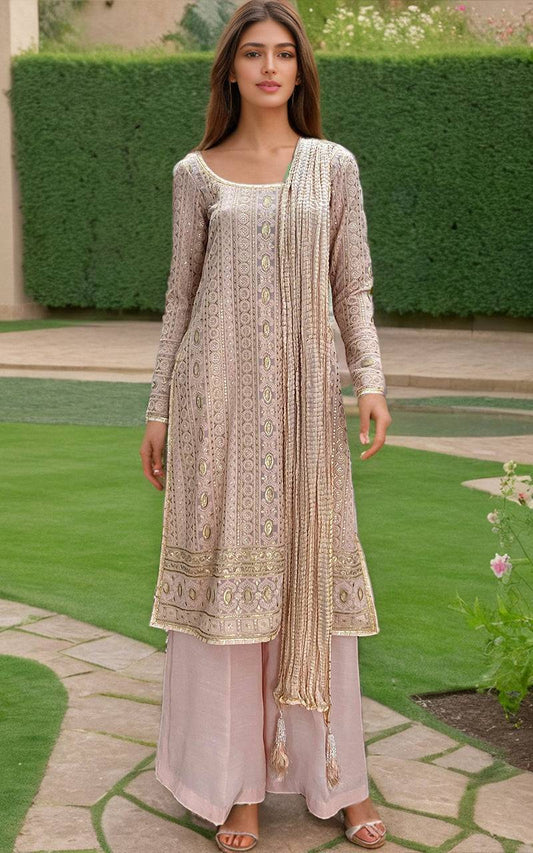 Threads and Motifs | Formal Dresses 25 | Embroidered Shirt With Trouser And Dupatta - Pakistani Designer Dress - by Threads and Motifs - Type : Ladies Clothes - 100% Original at Saira Sultan