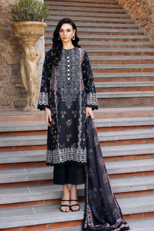 Afrozeh | Damask The Holiday Edit 25 | Anisa B XS Navy Blue Lawn