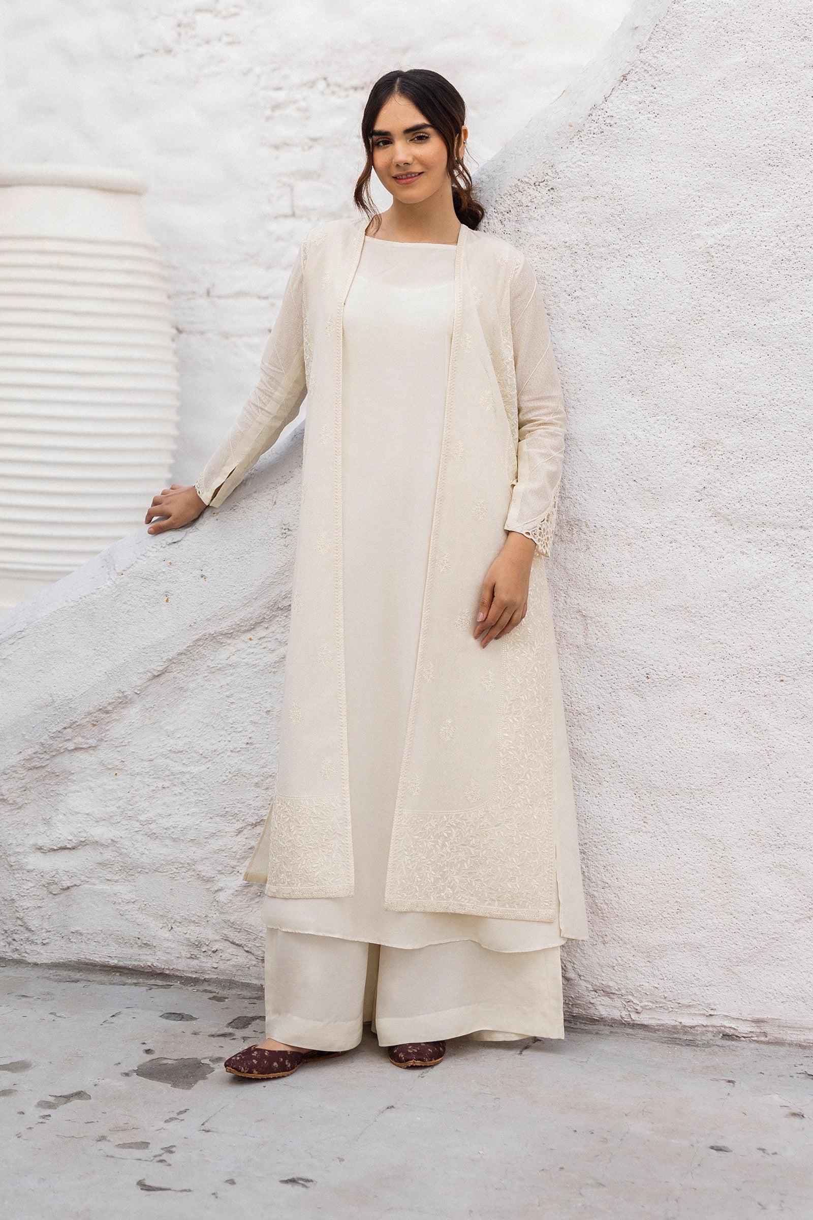 Erum Khan | Ramadan Edition | Amani XL White Cotton Karandi