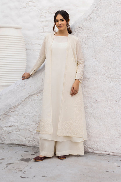 Erum Khan | Ramadan Edition | Amani XL White Cotton Karandi