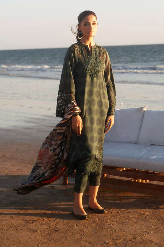 Baroque | Luxury Pret 25 | UF-4064 XS Olive Green Lawn