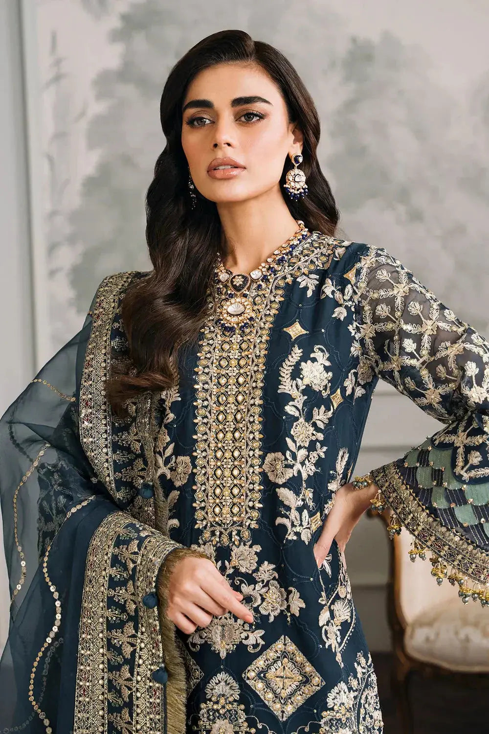 Baroque | Chantelle Embroidered Collection | CH12-01 - Pakistani Designer Dress - by Baroque | Type: Formal - 100% Original at Saira Sultan