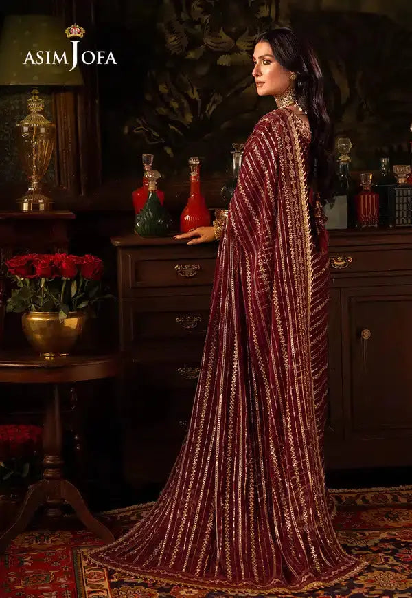 Asim Jofa | Makhmal Wedding Velvet 23 | AJMM-02 - Pakistani Designer Dress - by Asim Jofa | Type: Formal - 100% Original at Saira Sultan