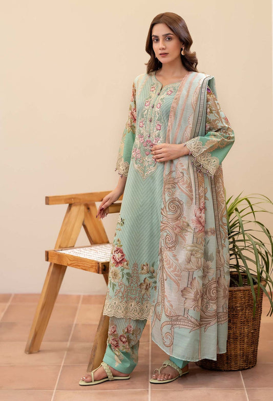 Adans Libas | Prints Eid Edit | 26670 XS Mint Green Lawn