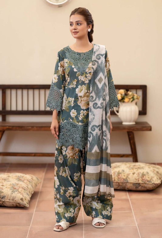 Adans Libas | Prints Eid Edit | 26672 XS Gray Lawn