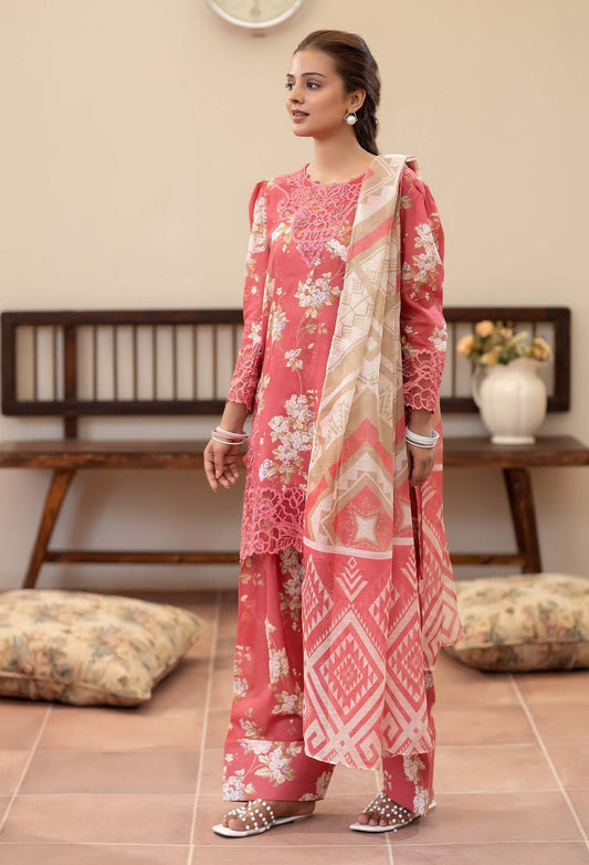 Adans Libas | Prints Eid Edit | 26677 XS Coral Pink Lawn