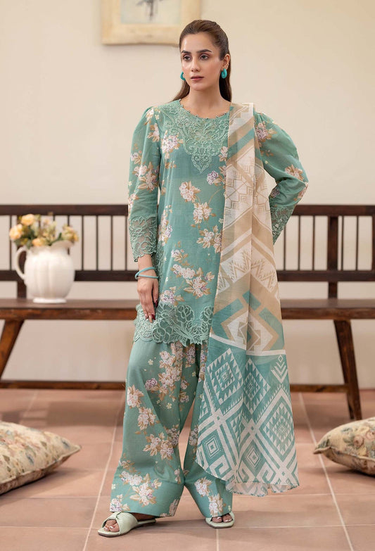 Adans Libas | Prints Eid Edit | 26679 XS Aqua Lawn