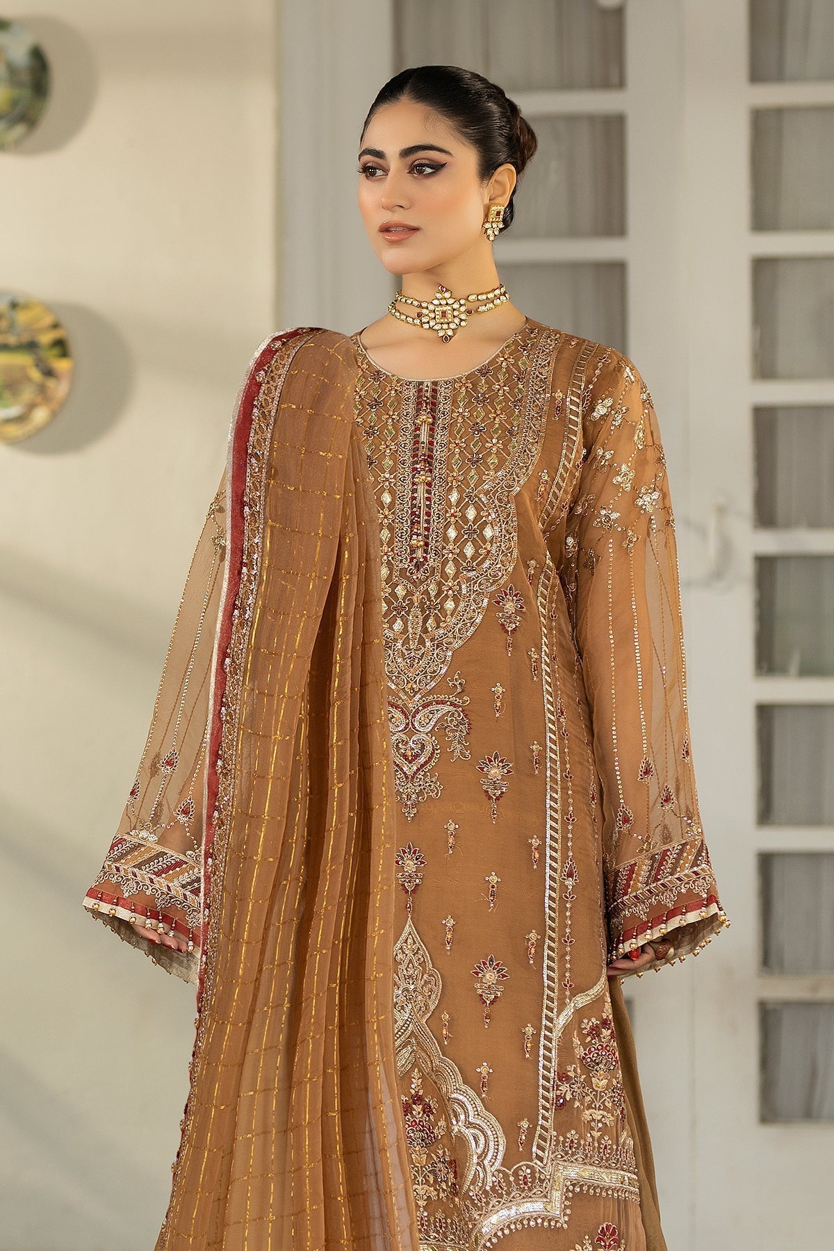 Raeesa Premium | Dehleez Formals | DL-1025 Tarz -E- Zameen - Pakistani Designer Dress - by Raeesa Premium | Type: Formal - 100% Original at Saira Sultan