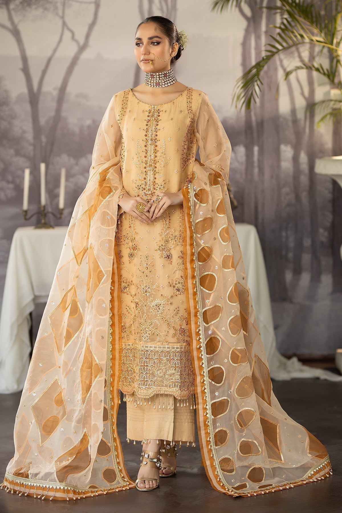 Raeesa Premium | Dehleez Formals | DL-1027 Saazish-E-Ropa - Pakistani Designer Dress - by Raeesa Premium | Type: Formal - 100% Original at Saira Sultan