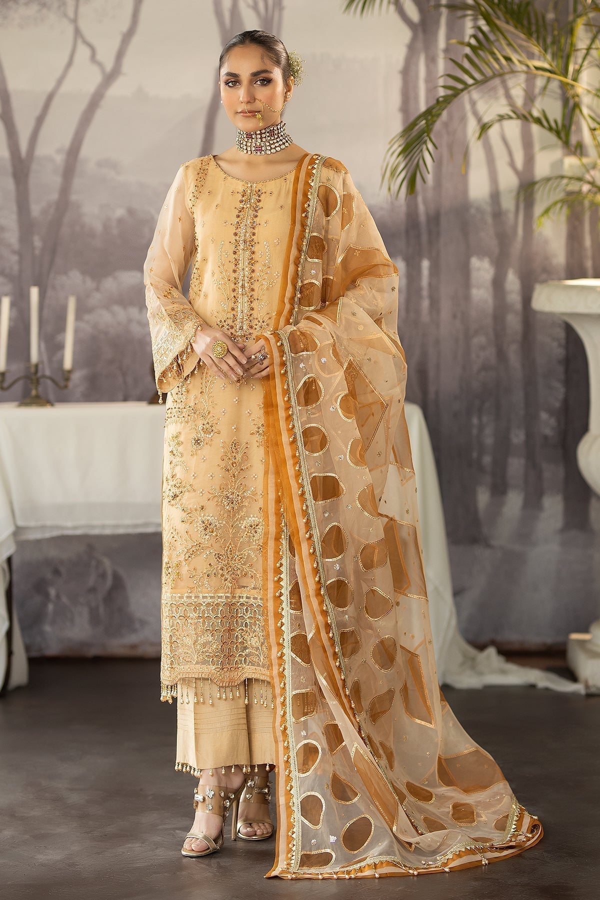 Raeesa Premium | Dehleez Formals | DL-1027 Saazish-E-Ropa - Pakistani Designer Dress - by Raeesa Premium | Type: Formal - 100% Original at Saira Sultan
