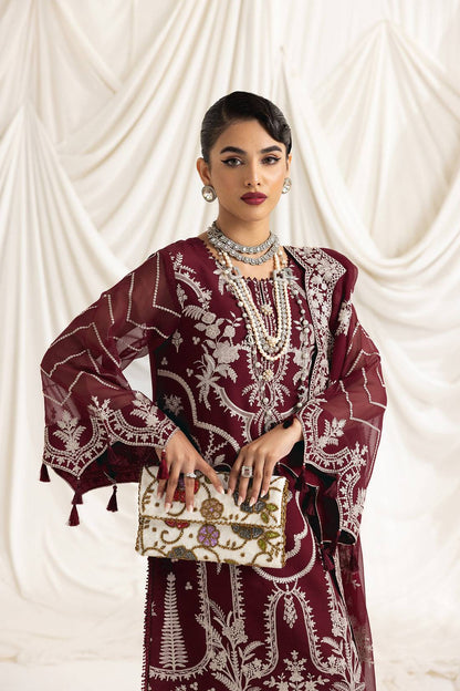 Alizeh | Formals Collection | Clara C (MAROON) - Pakistani Designer Dress - by Alizeh | Type: Formal - 100% Original at Saira Sultan