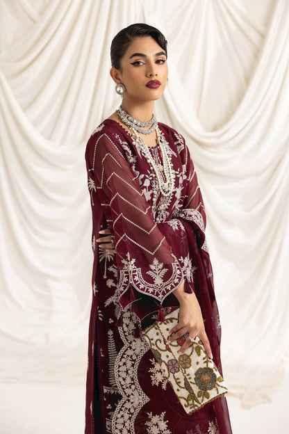 Alizeh | Formals Collection | Clara C (MAROON) - Pakistani Designer Dress - by Alizeh | Type: Formal - 100% Original at Saira Sultan