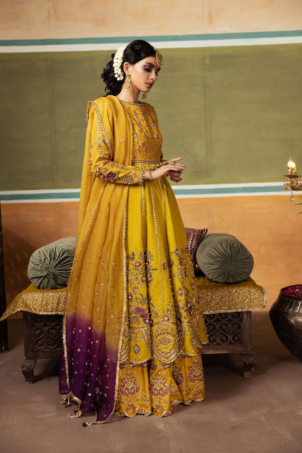 Erum Khan | Begham Jaan Bridal Formals | SEPIA - Pakistani Designer Dress - by Erum Khan | Type: Bridal - 100% Original at Saira Sultan