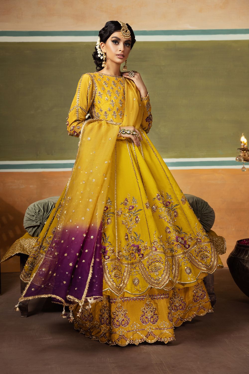 Erum Khan | Begham Jaan Bridal Formals | SEPIA - Pakistani Designer Dress - by Erum Khan | Type: Bridal - 100% Original at Saira Sultan