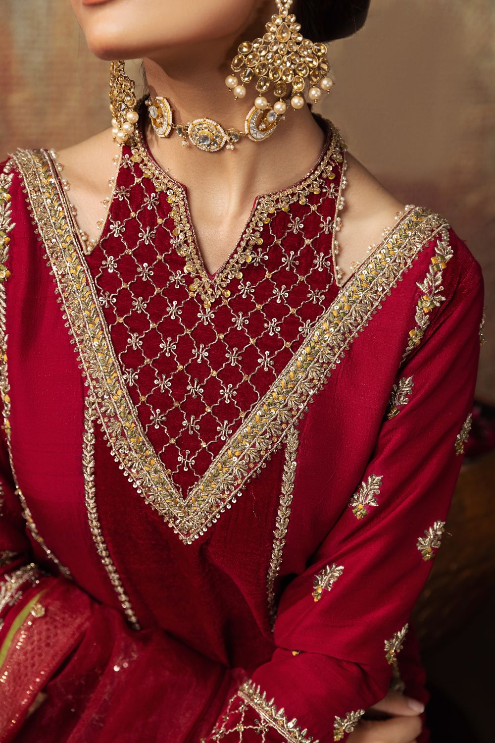 Erum Khan | Begham Jaan Bridal Formals | MALA - Pakistani Designer Dress - by Erum Khan | Type: Bridal - 100% Original at Saira Sultan