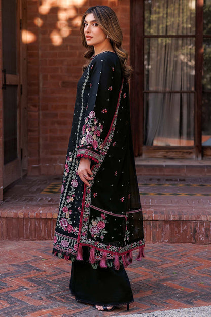 Farasha | Summer Weaves Embroidered Lawn | Ornate Noir S Black Lawn