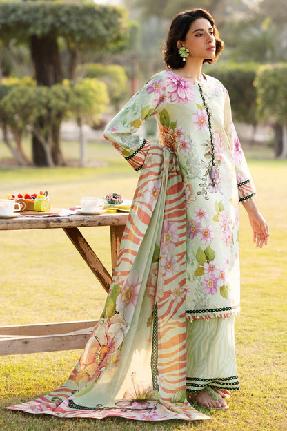 Alizeh | Sheen Lawn Prints 25 | AF-PL-6034-Cleo XL Mint Green Lawn