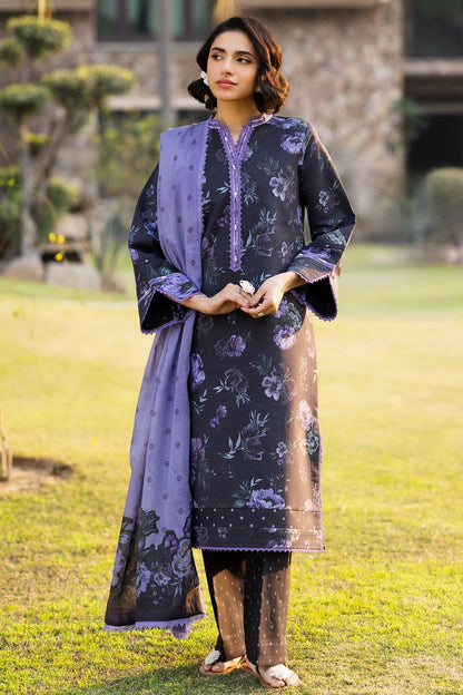 Alizeh | Sheen Lawn Prints 25 | AF-PL-6028-Bluebell XS Black Lawn
