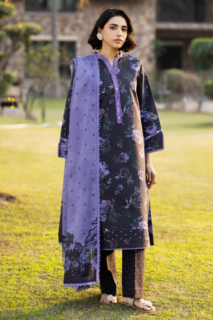 Alizeh | Sheen Lawn Prints 25 | AF-PL-6028-Bluebell XL Black Lawn