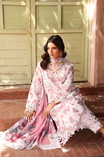 Alizeh | Embroidered Printed Festive Edit 25 | AF-EPL-7033-LIOR L White Lawn