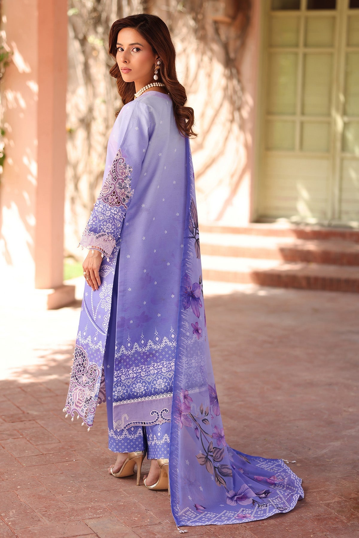 Alizeh | Embroidered Printed Festive Edit 25 | AF-EPL-7032-RHEA S Lavender Lawn