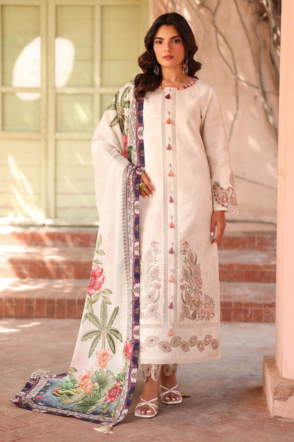 Alizeh | Embroidered Printed Festive Edit 25 | AF-EPL-7035-KARIS Custom Size Ivory Lawn