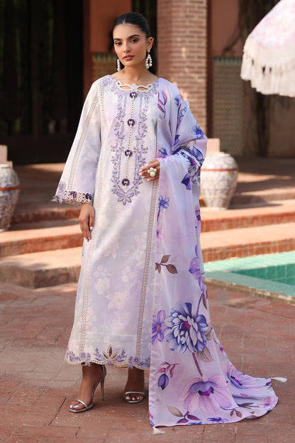 Alizeh | Embroidered Printed Festive Edit 25 | AF-EPL-7039-PRESTA XS Light Lavender Lawn