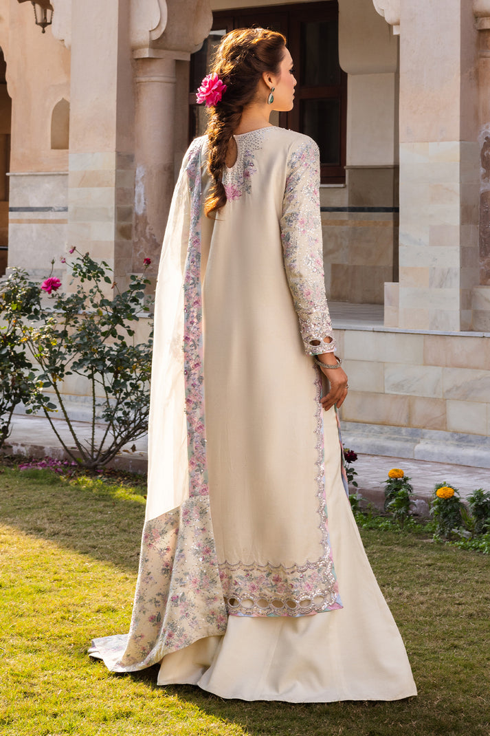 Saad Shaikh | Jahan Festive Collection | HOOR S Cream Raw Silk
