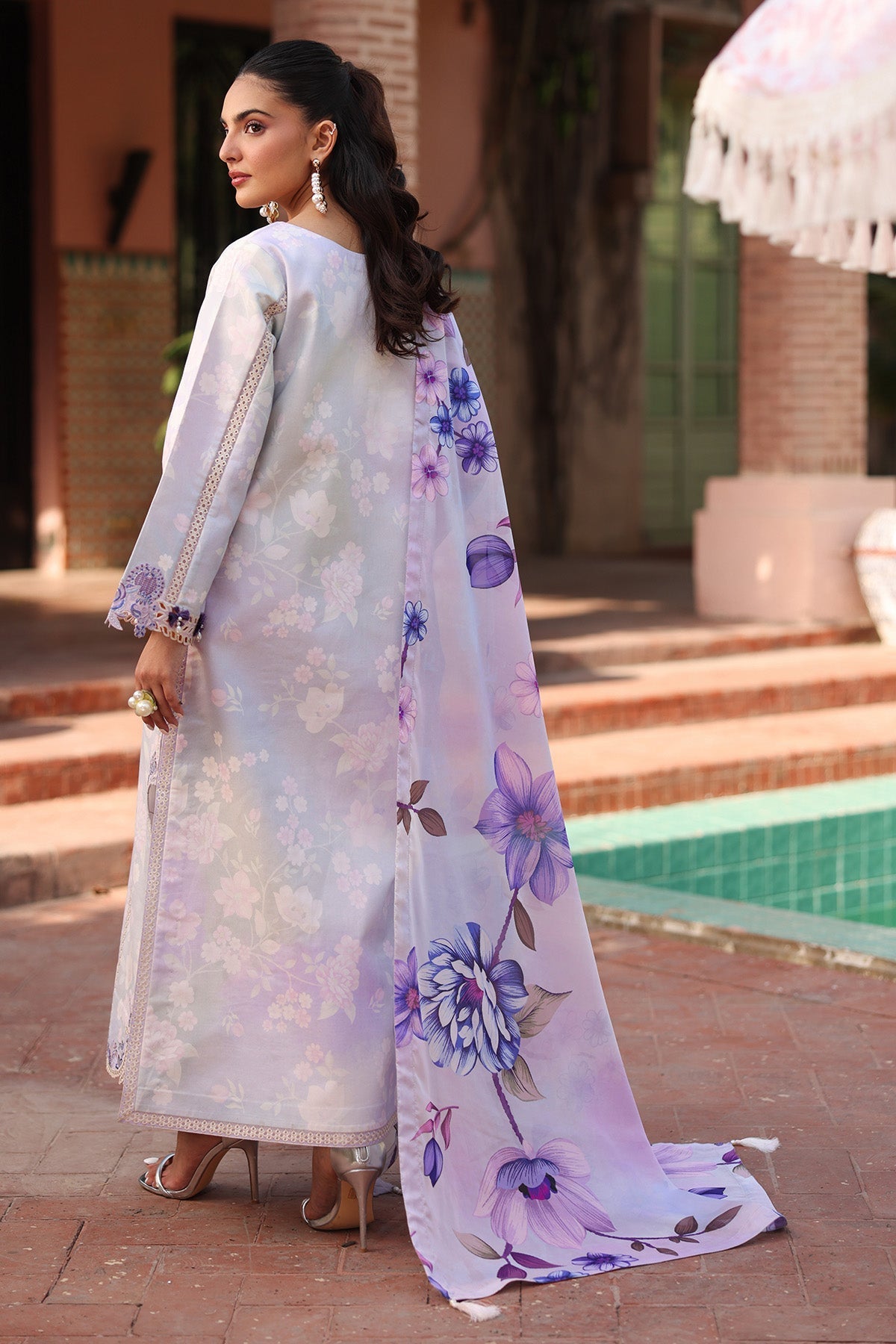 Alizeh | Embroidered Printed Festive Edit 25 | AF-EPL-7039-PRESTA M Light Lavender Lawn