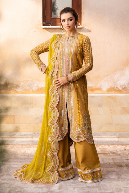 Saad Shaikh | Jahan Festive Collection | NORMA Custom Size Mustard Raw Silk