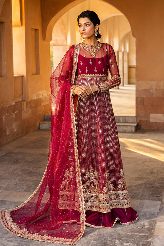 Saad Shaikh | Jahan Festive Collection | GULAAL XS Deep Red Organza