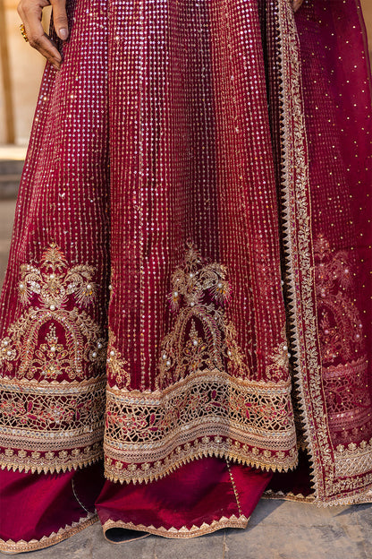 Saad Shaikh | Jahan Festive Collection | GULAAL XL Deep Red Organza