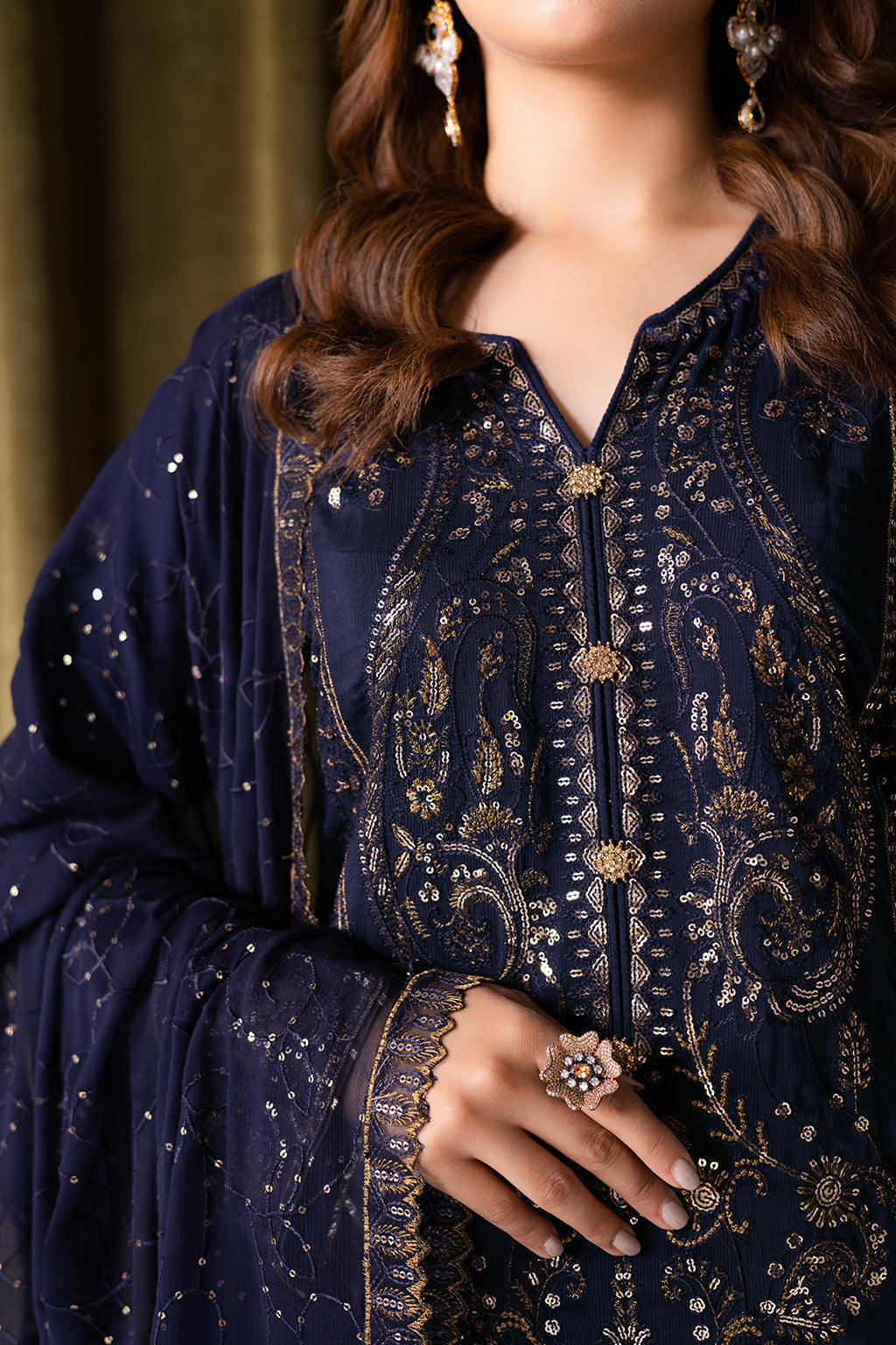 Ramsha | Aangan Luxury Raw silk | AA-103 by Ramsha - Designer Dress - Type : Ladies Clothes - Available at Saira Sultan - 100% Original 