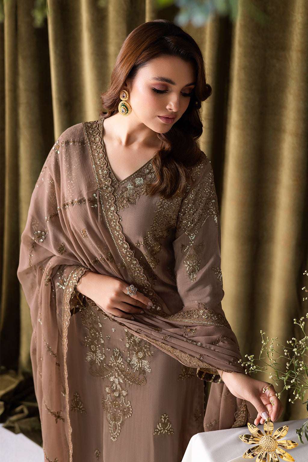 Ramsha | Aangan Luxury Raw silk | AA-110 by Ramsha - Designer Dress - Type : Ladies Clothes - Available at Saira Sultan - 100% Original 