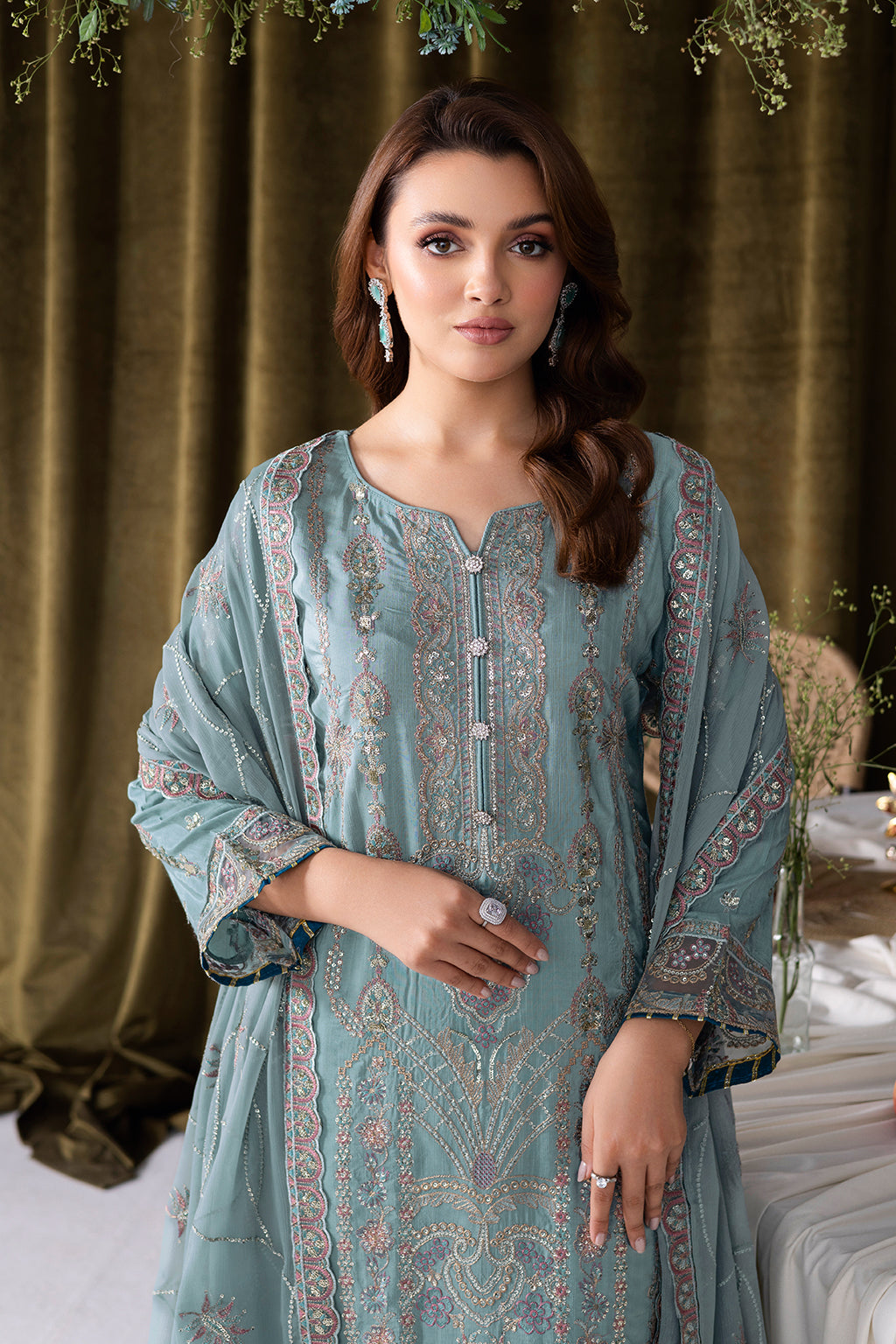 Ramsha | Aangan Luxury Raw silk | AA-109 by Ramsha - Designer Dress - Type : Ladies Clothes - Available at Saira Sultan - 100% Original 