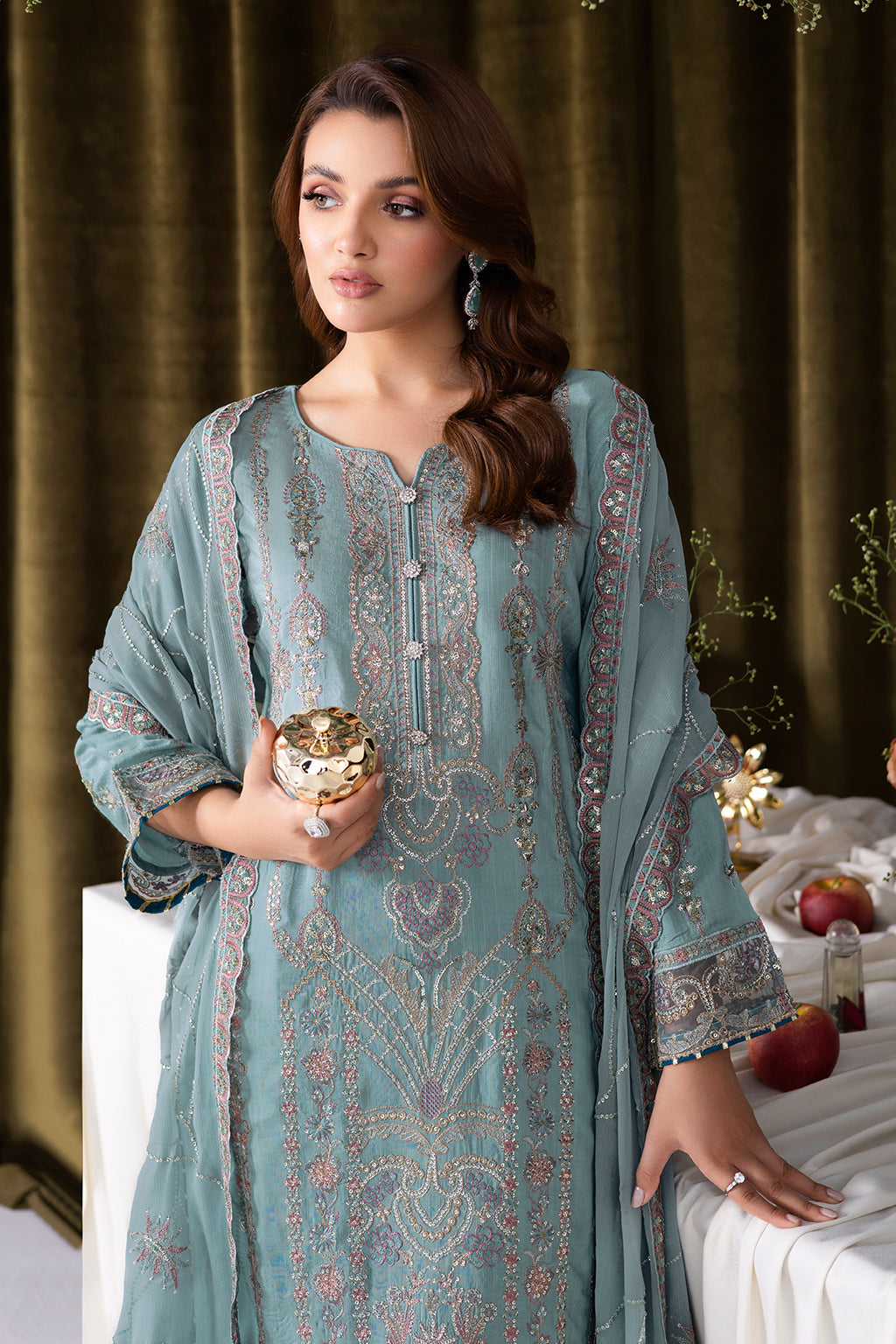 Ramsha | Aangan Luxury Raw silk | AA-109 by Ramsha - Designer Dress - Type : Ladies Clothes - Available at Saira Sultan - 100% Original 