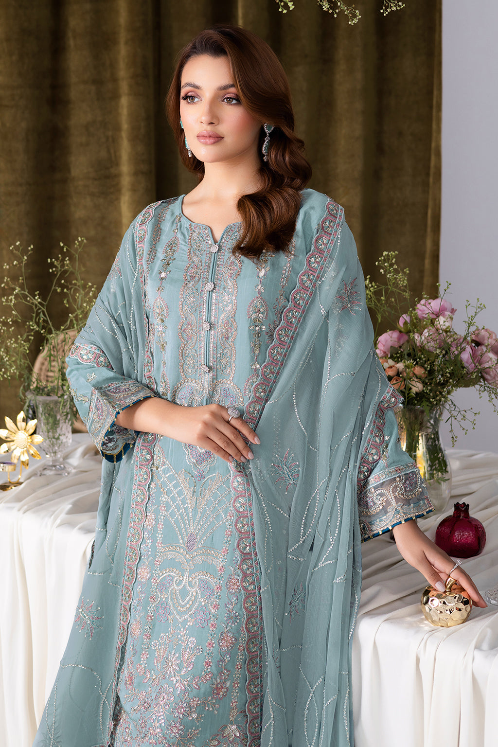 Ramsha | Aangan Luxury Raw silk | AA-109 by Ramsha - Designer Dress - Type : Ladies Clothes - Available at Saira Sultan - 100% Original 