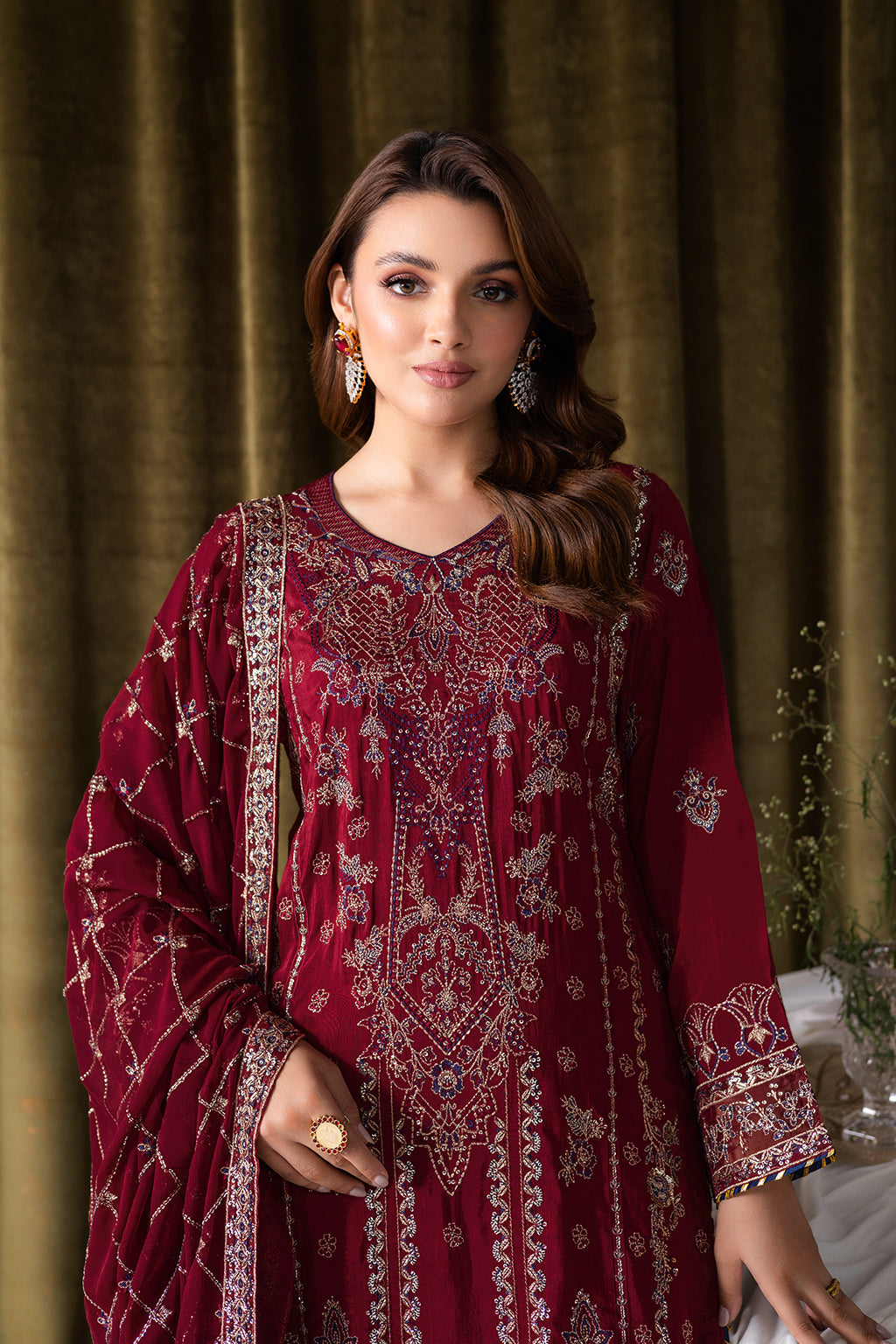 Ramsha | Aangan Luxury Raw silk | AA-101 by Ramsha - Designer Dress - Type : Ladies Clothes - Available at Saira Sultan - 100% Original 