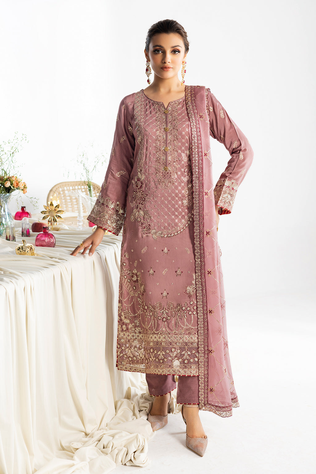 Ramsha | Aangan Luxury Raw silk | AA-104 by Ramsha - Designer Dress - Type : Ladies Clothes - Available at Saira Sultan - 100% Original 