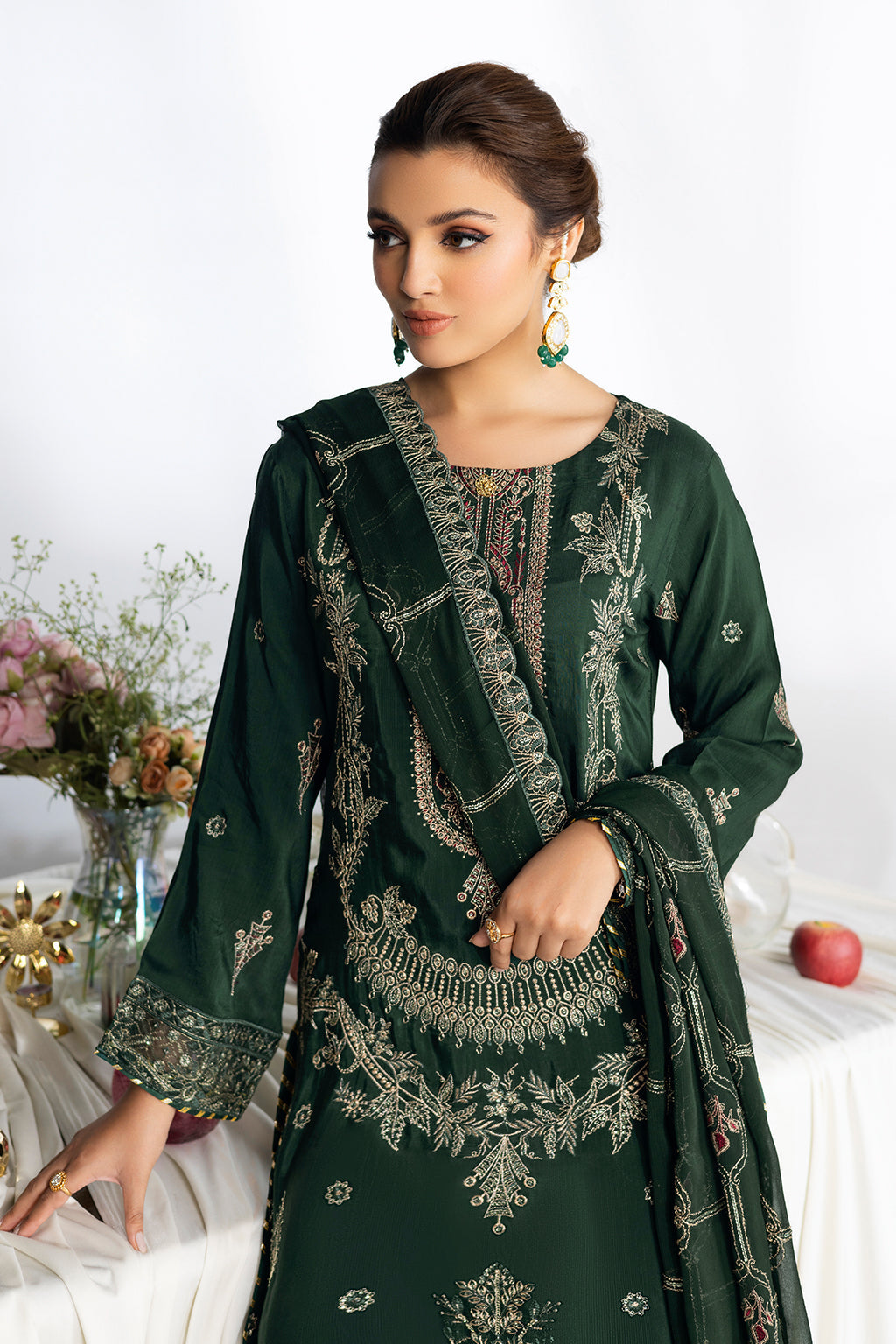 Ramsha | Aangan Luxury Raw silk | AA-107 by Ramsha - Designer Dress - Type : Ladies Clothes - Available at Saira Sultan - 100% Original 