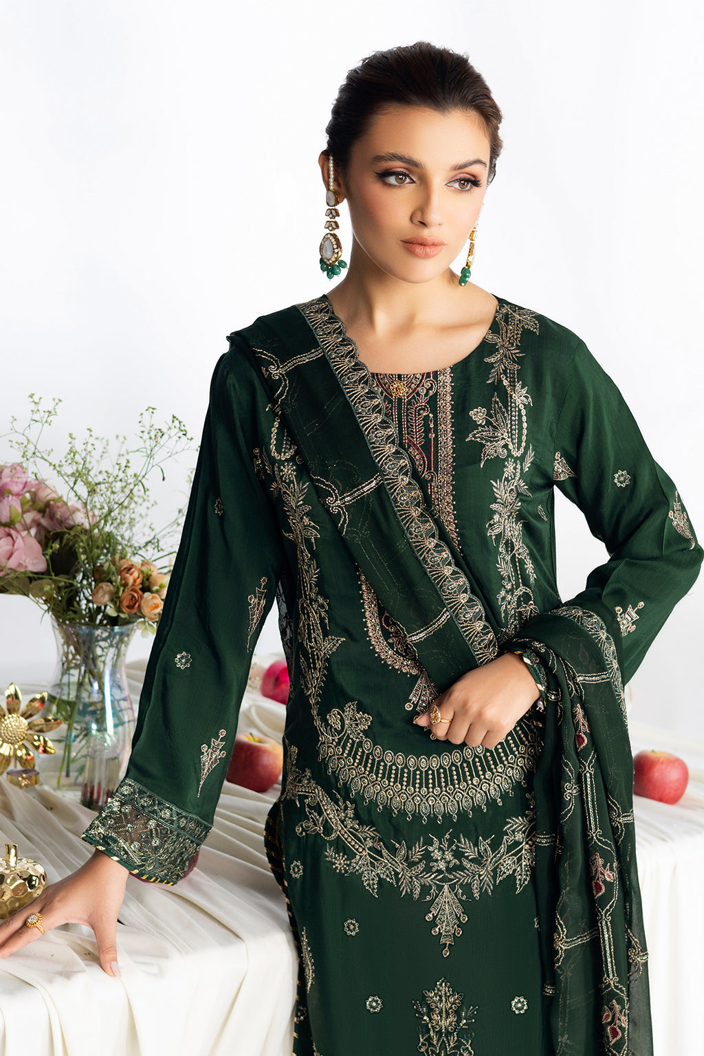 Ramsha | Aangan Luxury Raw silk | AA-107 by Ramsha - Designer Dress - Type : Ladies Clothes - Available at Saira Sultan - 100% Original 