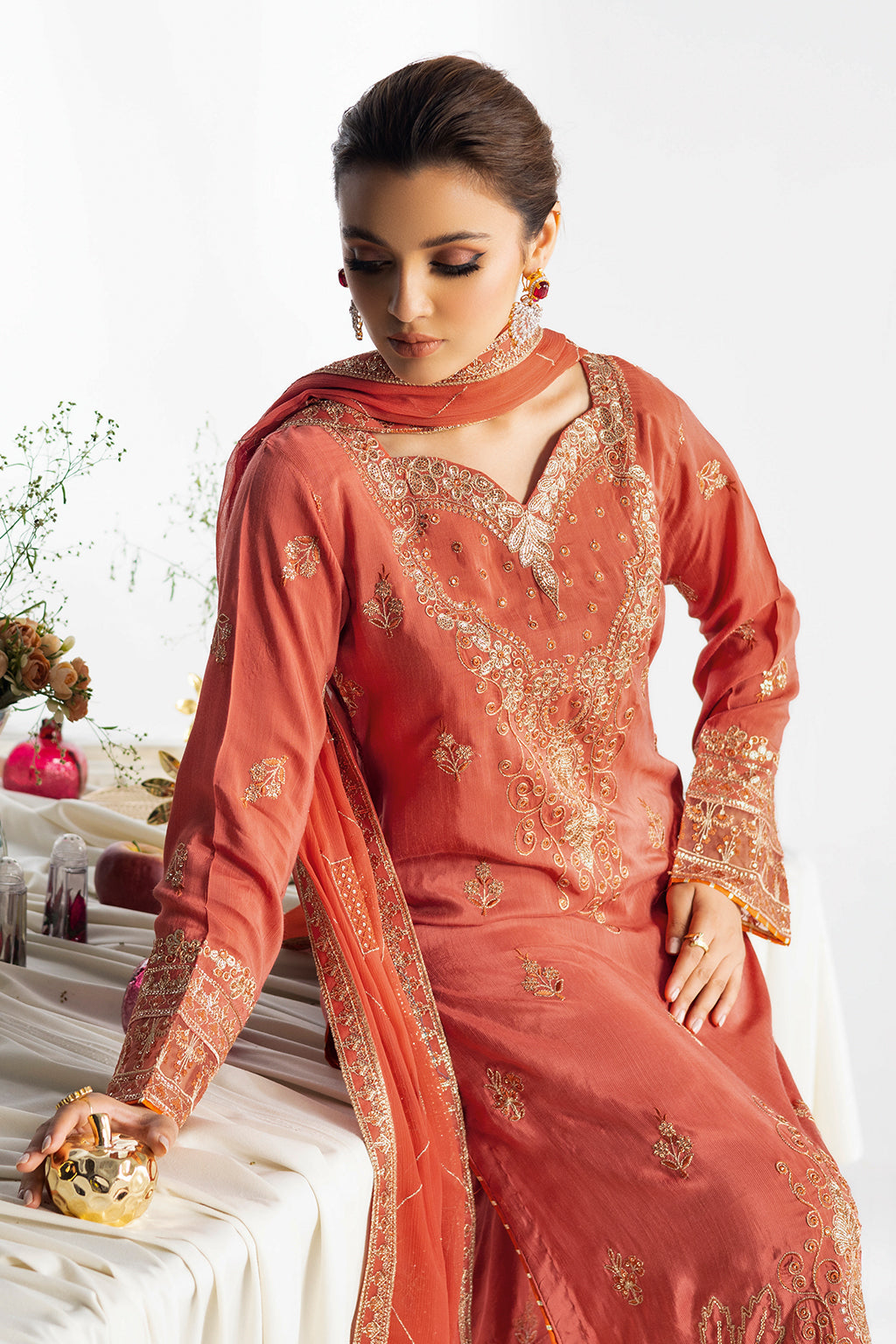 Ramsha | Aangan Luxury Raw silk | AA-205 by Ramsha - Designer Dress - Type : Ladies Clothes - Available at Saira Sultan - 100% Original 