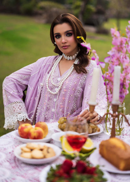 Paras by Pasha | Bloom and Beyond | Orchid Bloom L Lilac Chikankari